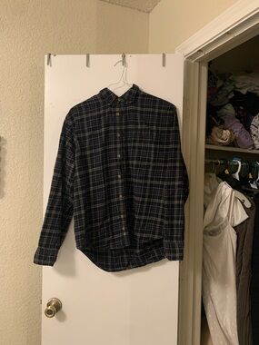 eddie bauer black flannel size xl